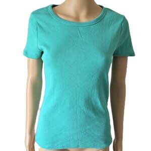 Women's green short-sleeved T-shirt, Time and Tru brand, size S (348)